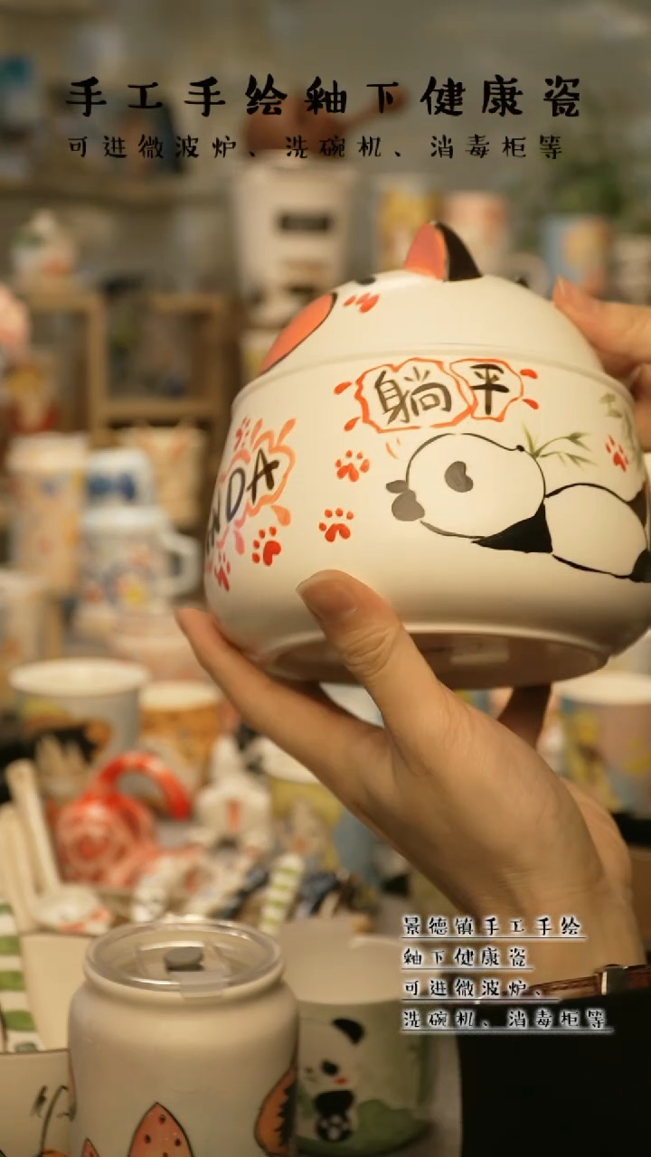 【闪购商品】杯陶瓷景德镇高温釉下彩@W801-2