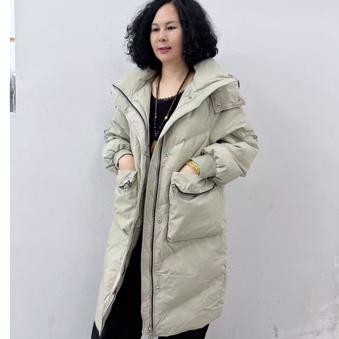 新款中长款休闲羽绒外套（建议150斤内）