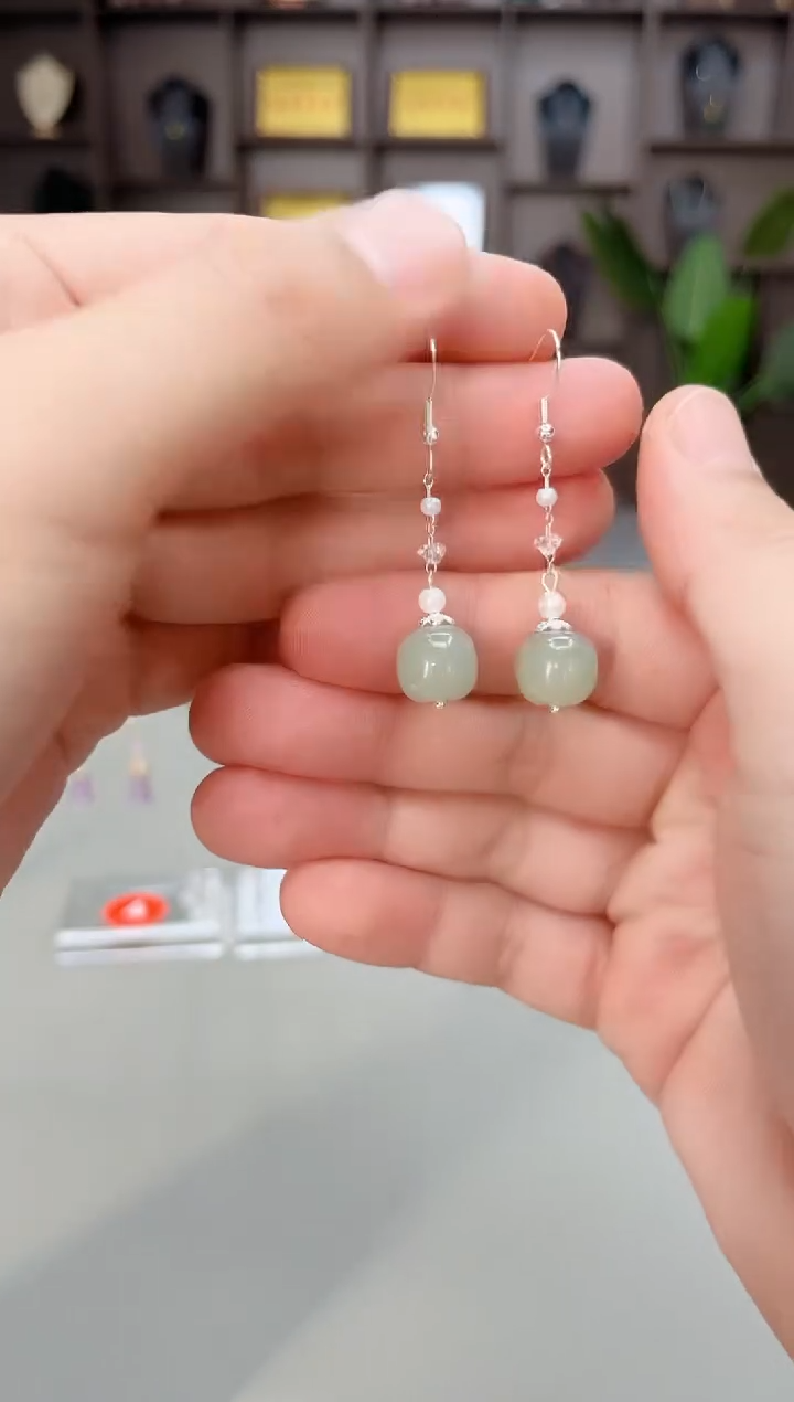 未镶嵌和田玉（子料）耳饰A03