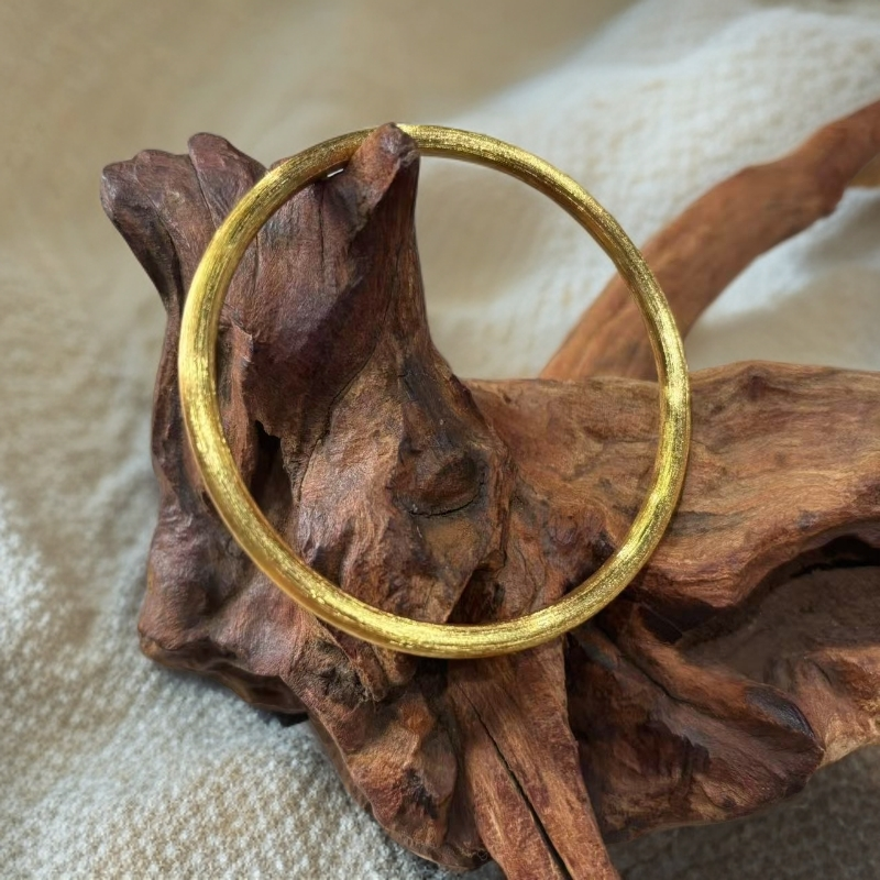 B-3089  时尚古法精工拉丝4mm素圈手镯 支撑工艺 + 专柜礼盒