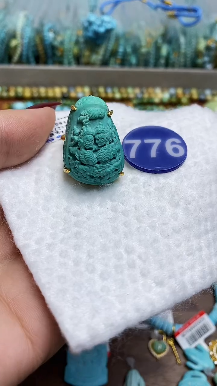 【闪购商品】绿松石戒指18K金镶嵌776