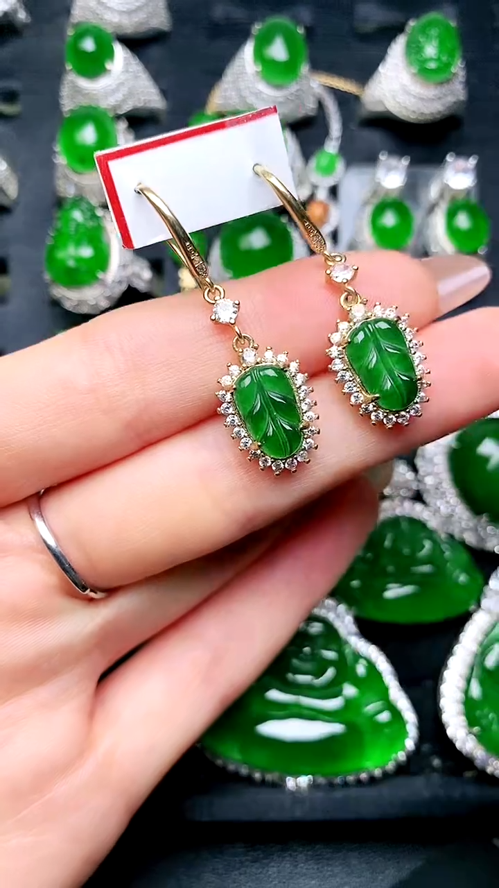 【闪购商品】翡翠耳饰未镶嵌耳饰