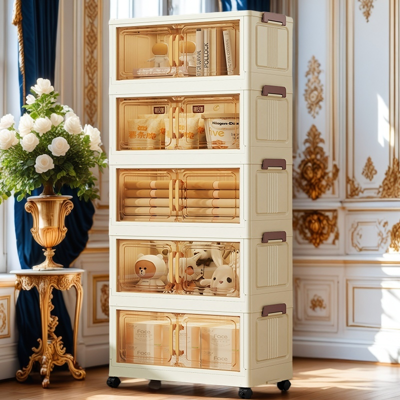 XG 50cm【拍四发五】折叠收纳免安收纳柜零食储物收纳柜