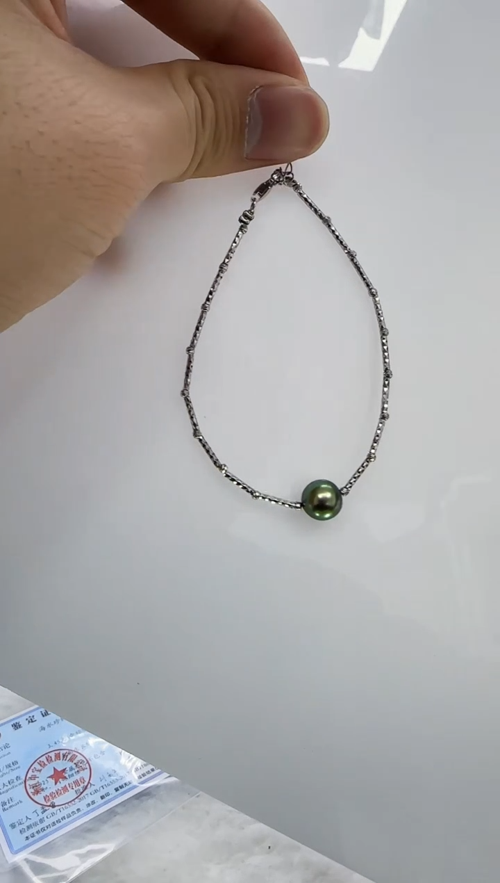 【闪购商品】海水珍珠DA银S925镶嵌大溪地 v3222