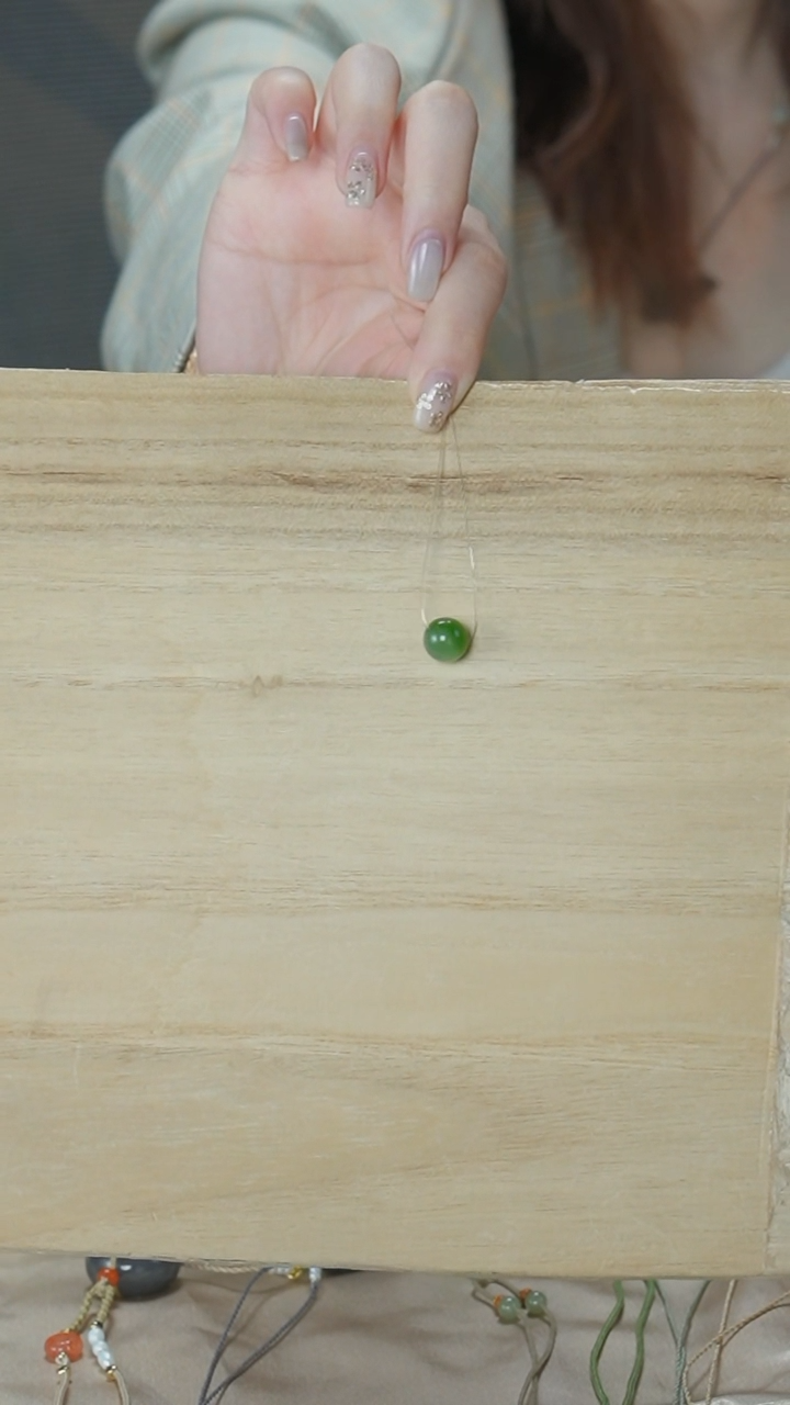 【闪购商品】和田玉颈饰未镶嵌碧玉猫眼单珠（小）7