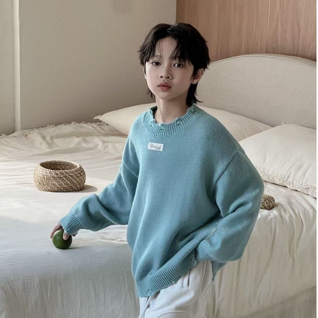 秋冬男童水绿色毛衫 7002驰系