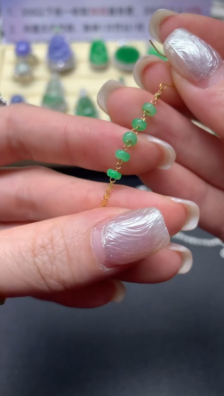 【闪购商品】翡翠耳饰18K金镶嵌多样性发其一|400+40