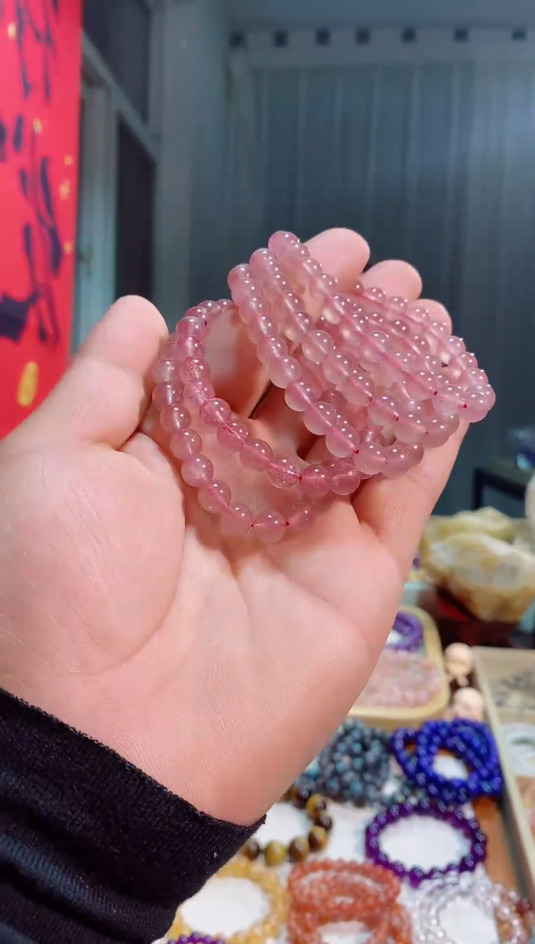 【闪购商品】水晶手链未镶嵌白水体草莓晶8m+ (多样性发其一）