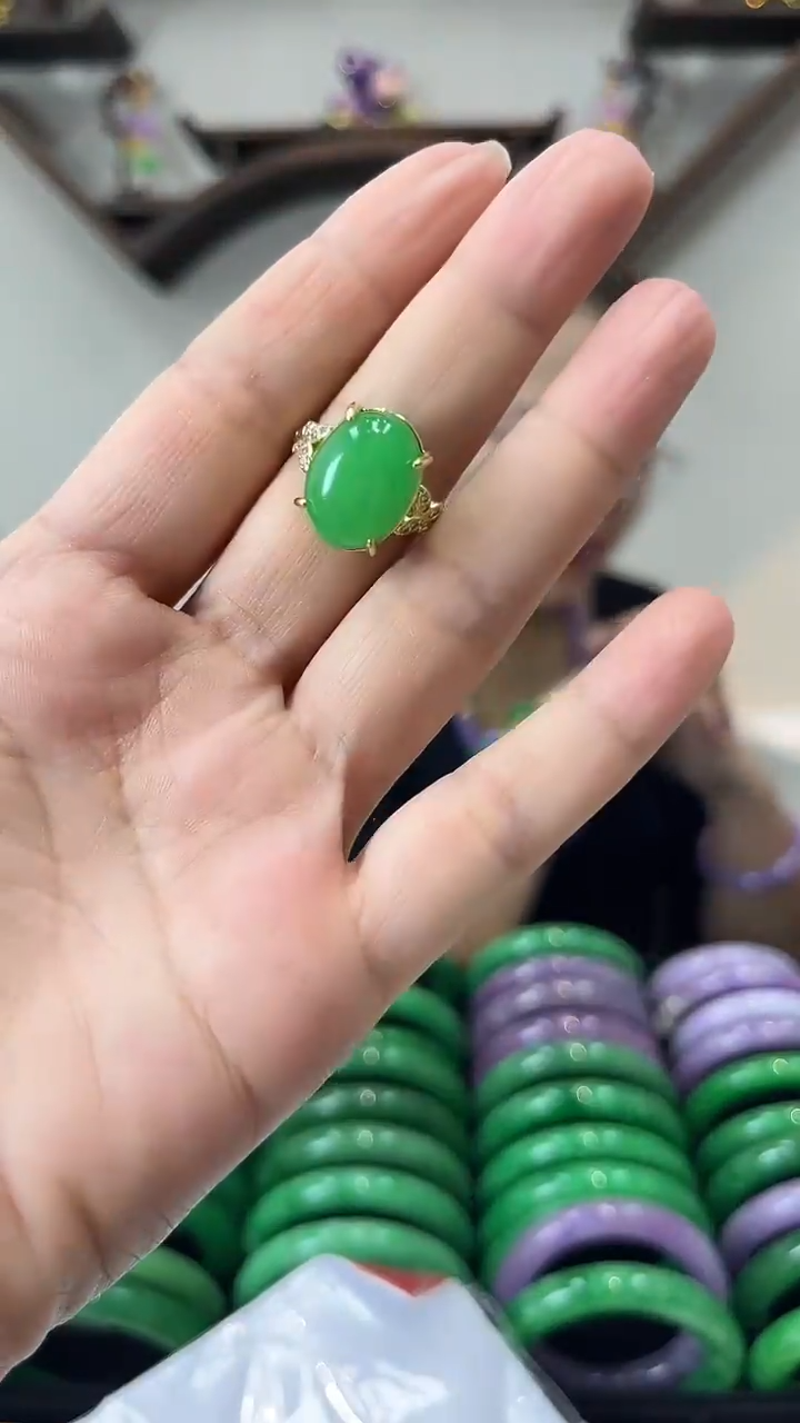【闪购商品】翡翠戒指未镶嵌闪2 戒指