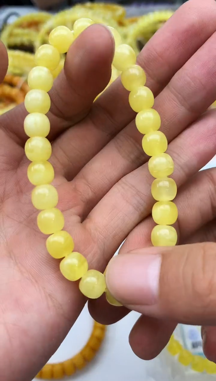 裸石蜜蜡未镶嵌手串