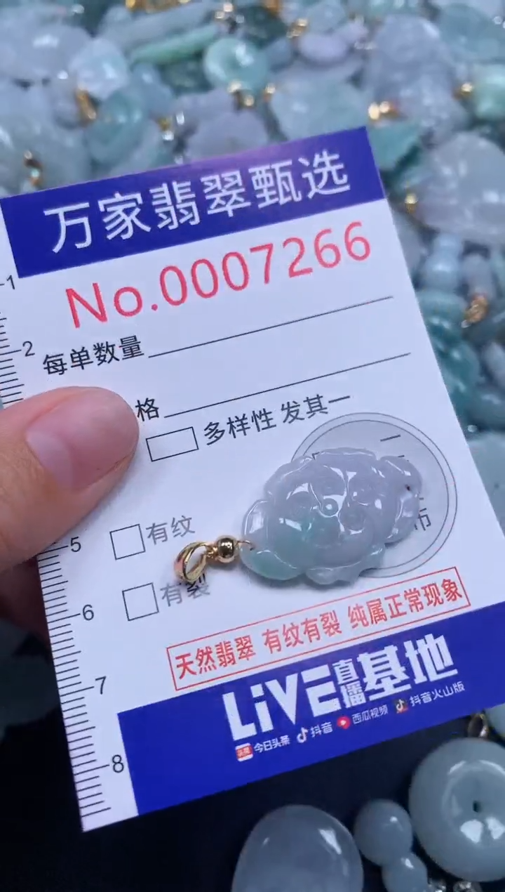 吊坠(不含链)未镶嵌翡翠7266