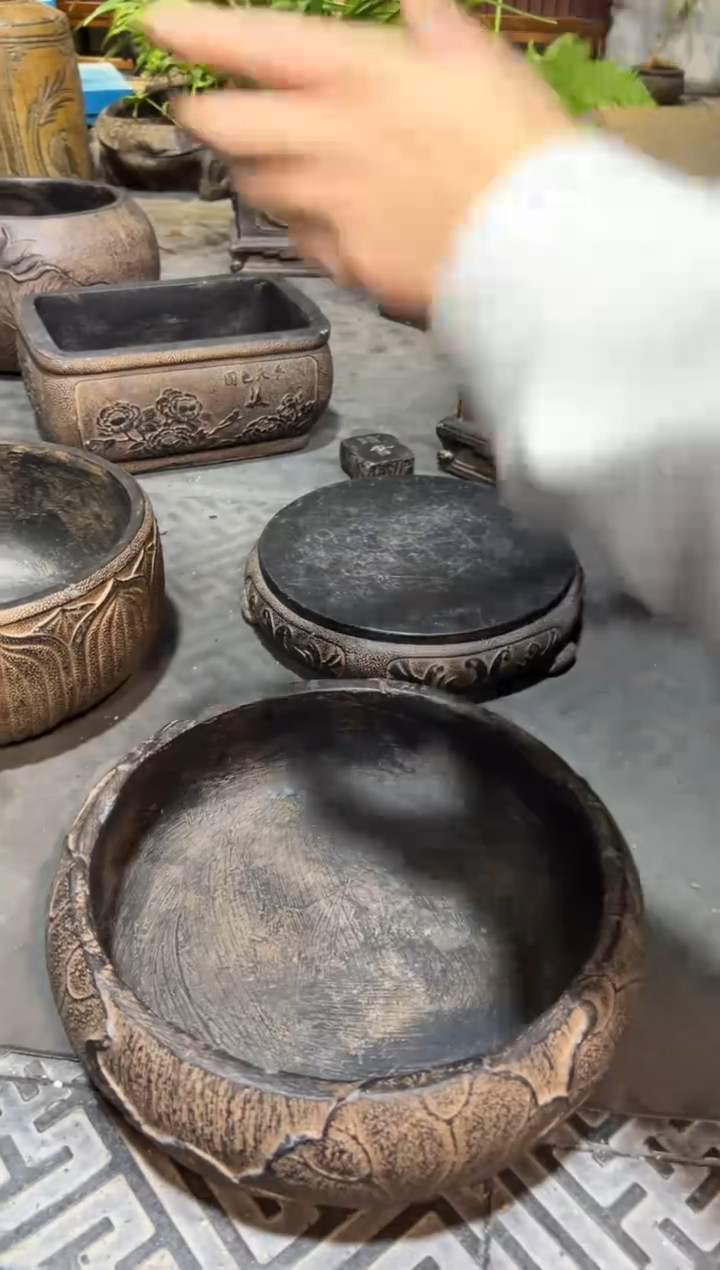 陶土【火山泥】荷韵盆