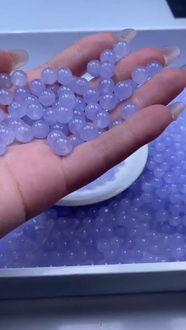 颈饰未镶嵌石英质玉W2162冰仙紫8mm*30颗