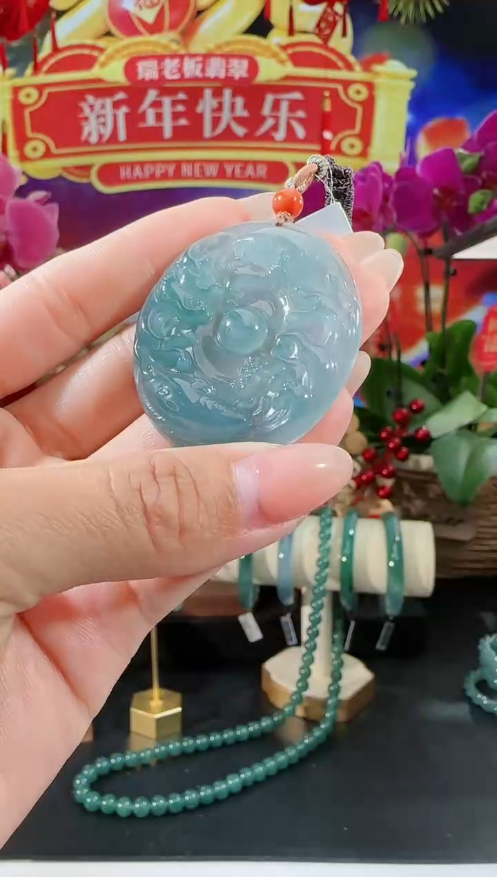 【闪购商品】翡翠吊坠(不含链)未镶嵌乾坤鱼