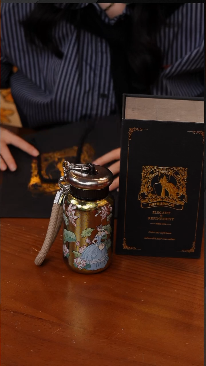 陶101-Hepburncat赫本猫好运杯一荷花·流光金 300ml