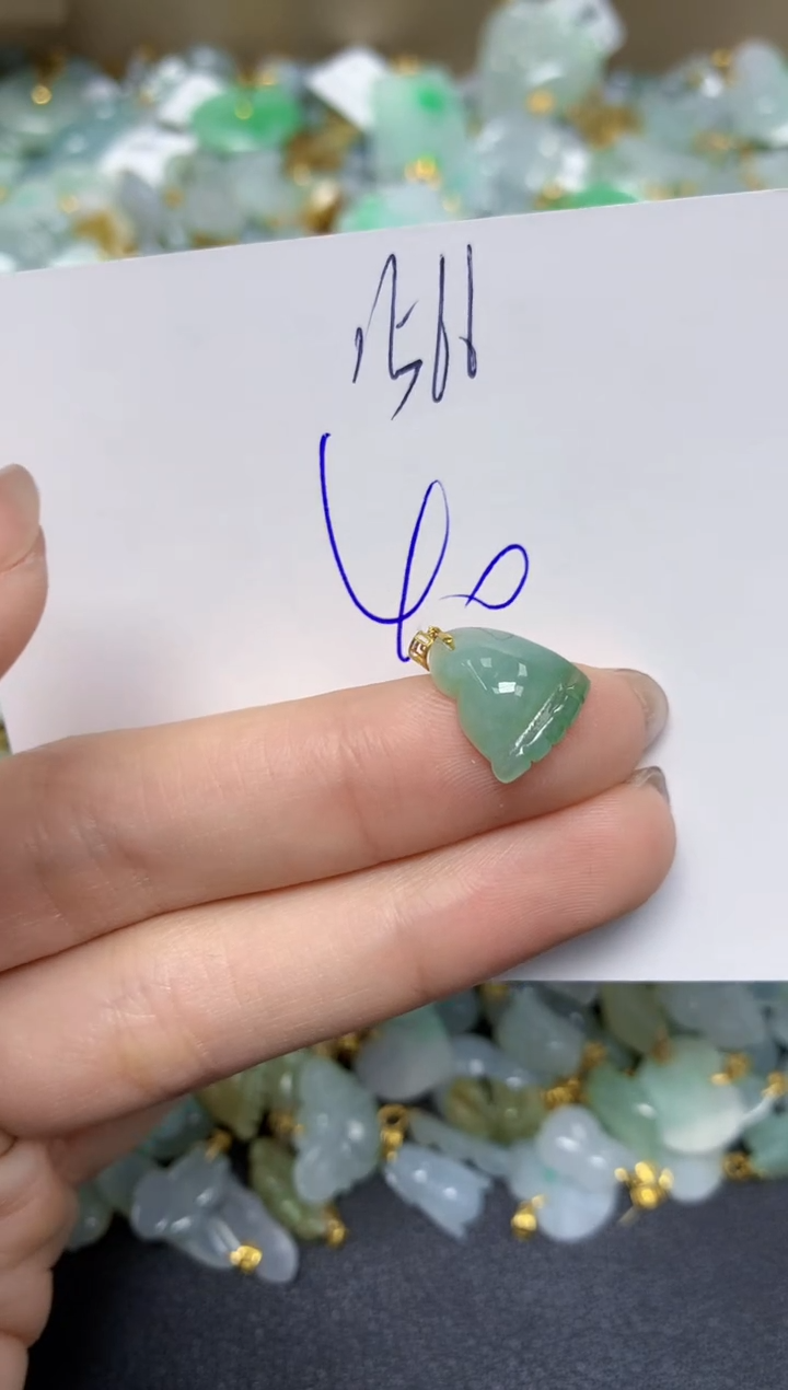 【闪购商品】翡翠颈饰18K金镶嵌 天然翡翠A货