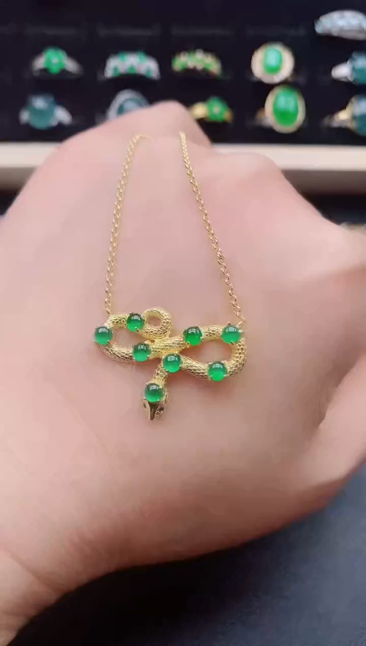 【闪购商品】翡翠吊坠(赠链)银S925镶嵌321321