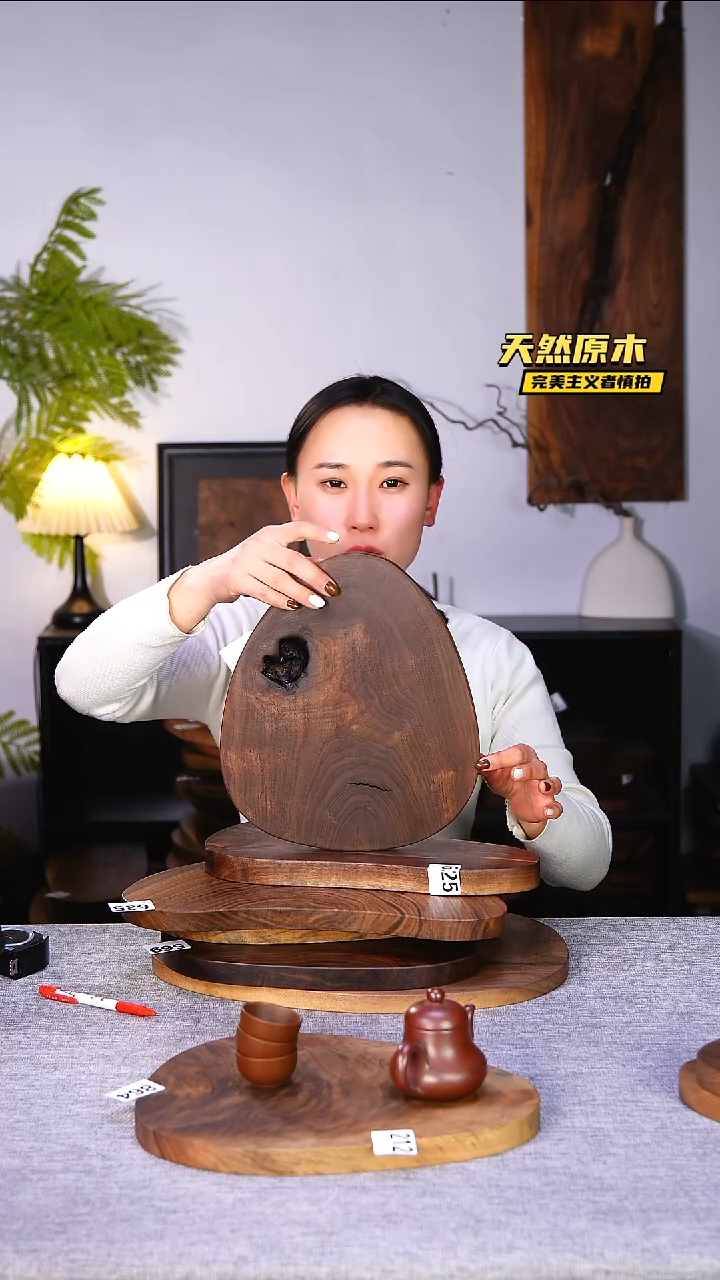 木北美黑胡桃原木.干裂疤结不属于商品质量问题完美主义者慎拍