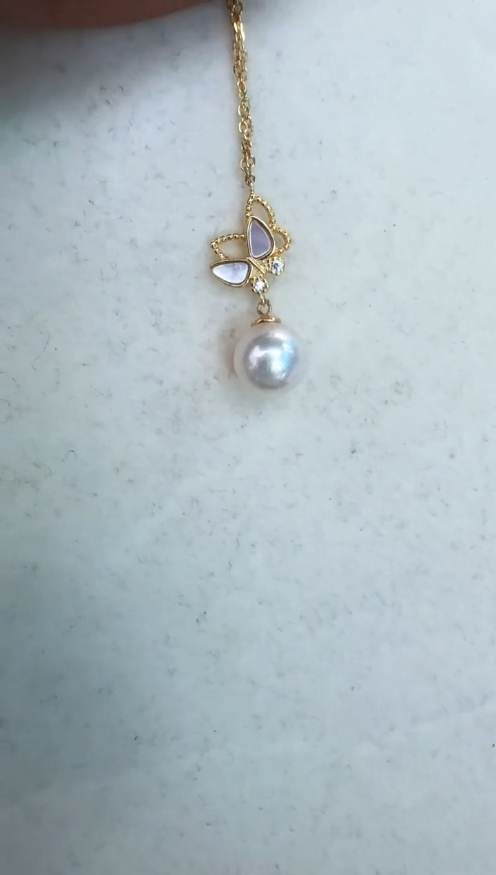 【闪购商品】海水珍珠颈饰银S925镶嵌项链