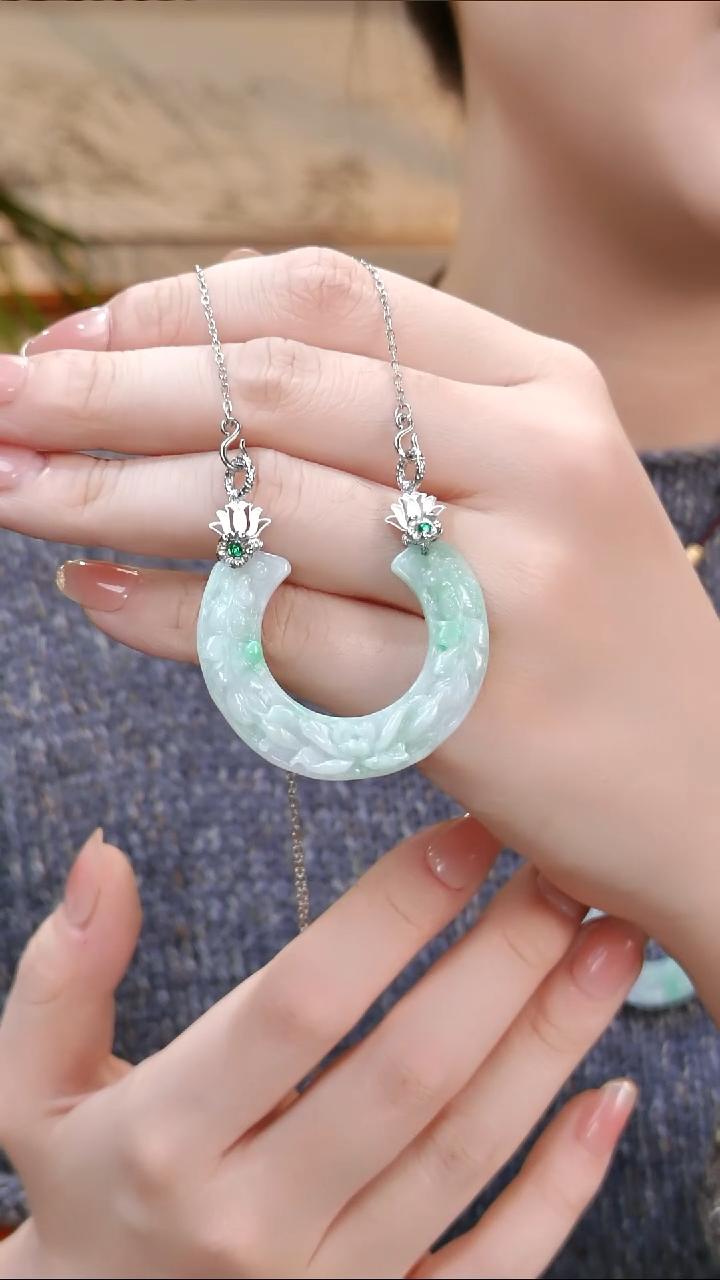 颈饰未镶嵌翡翠国风