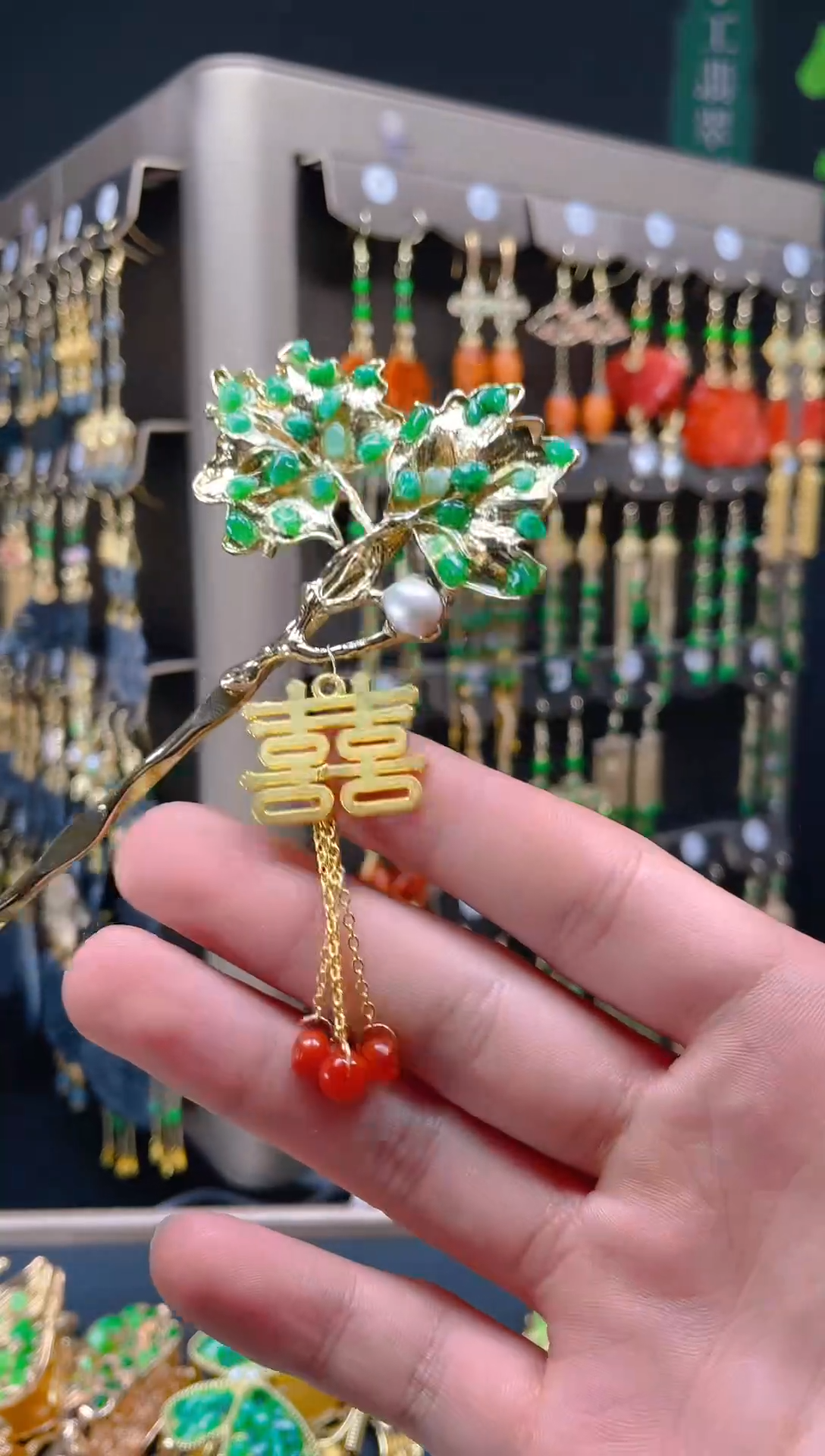 【闪购商品】翡翠耳饰合金084翡翠饰品