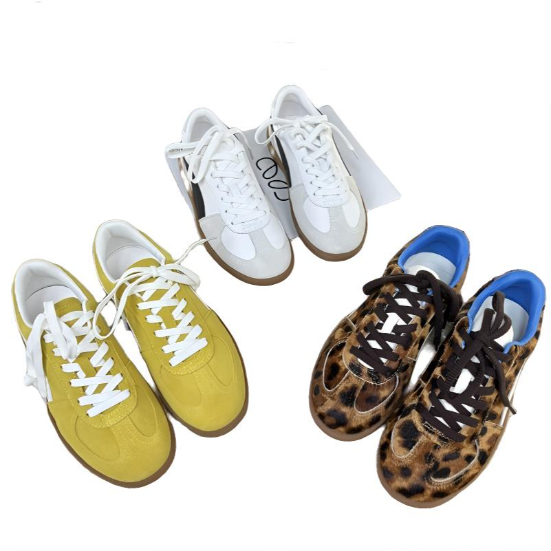 春季款经典小牛皮德训女鞋