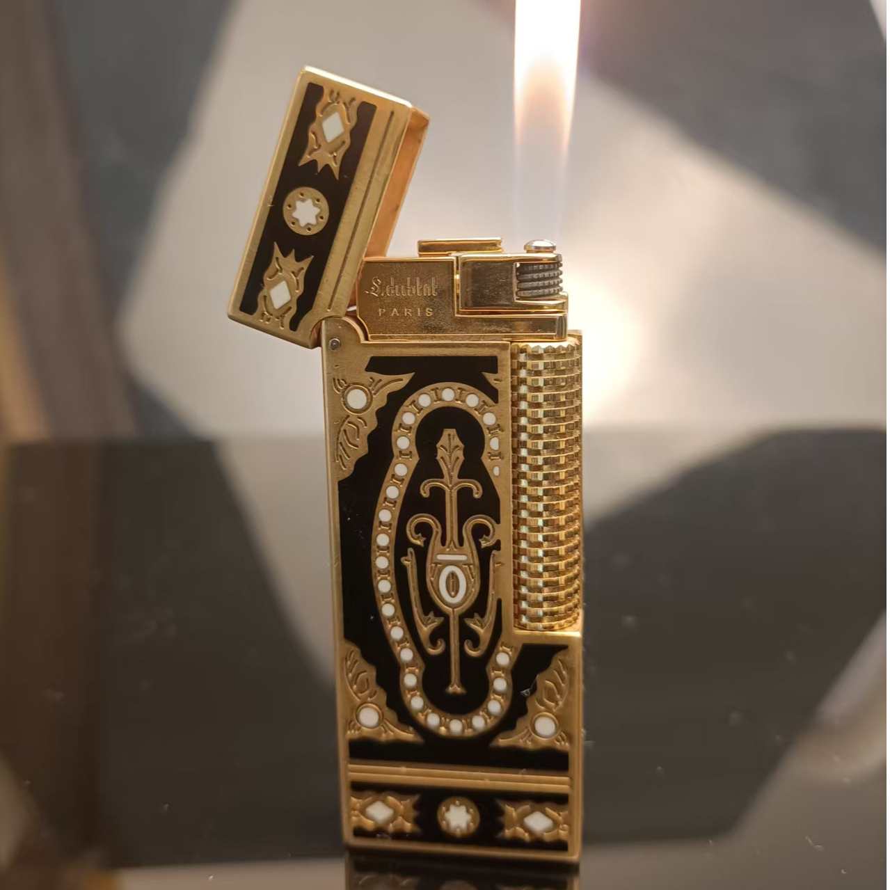 法国S.dubtnt 都柏特充气打火机个性不防风创意精品精雕珐琅彩