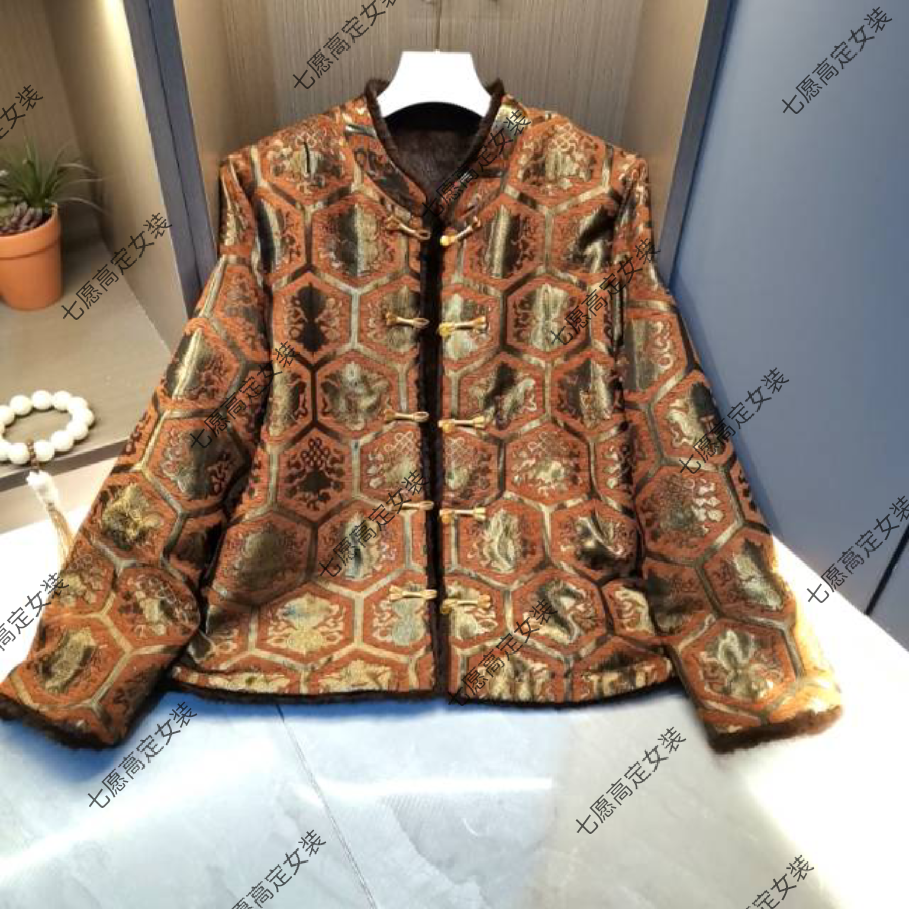【双鱼】双面穿毛毛加厚重磅提花冬季上衣422