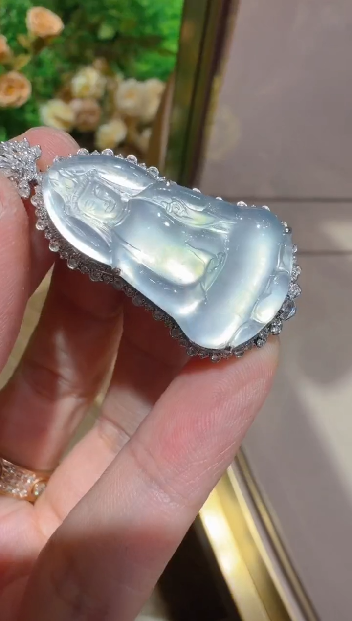 吊坠(不含链)18K金镶嵌翡翠多样性团购发一件