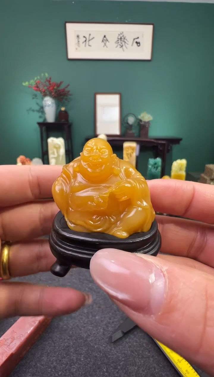 【闪购商品】田黄石麦芽糖弥勒佛