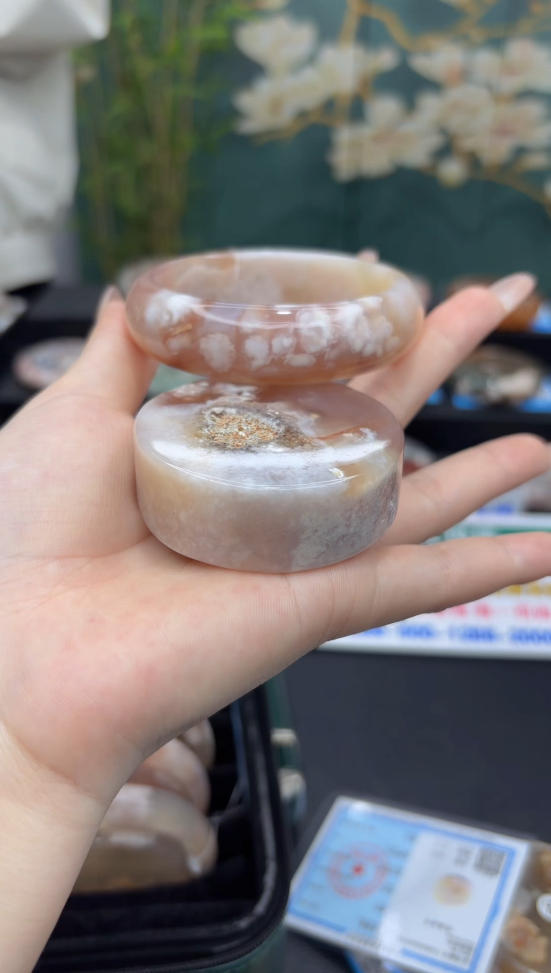 【闪购商品】石英质玉未镶嵌手镯A626(58圈赠送镯心)