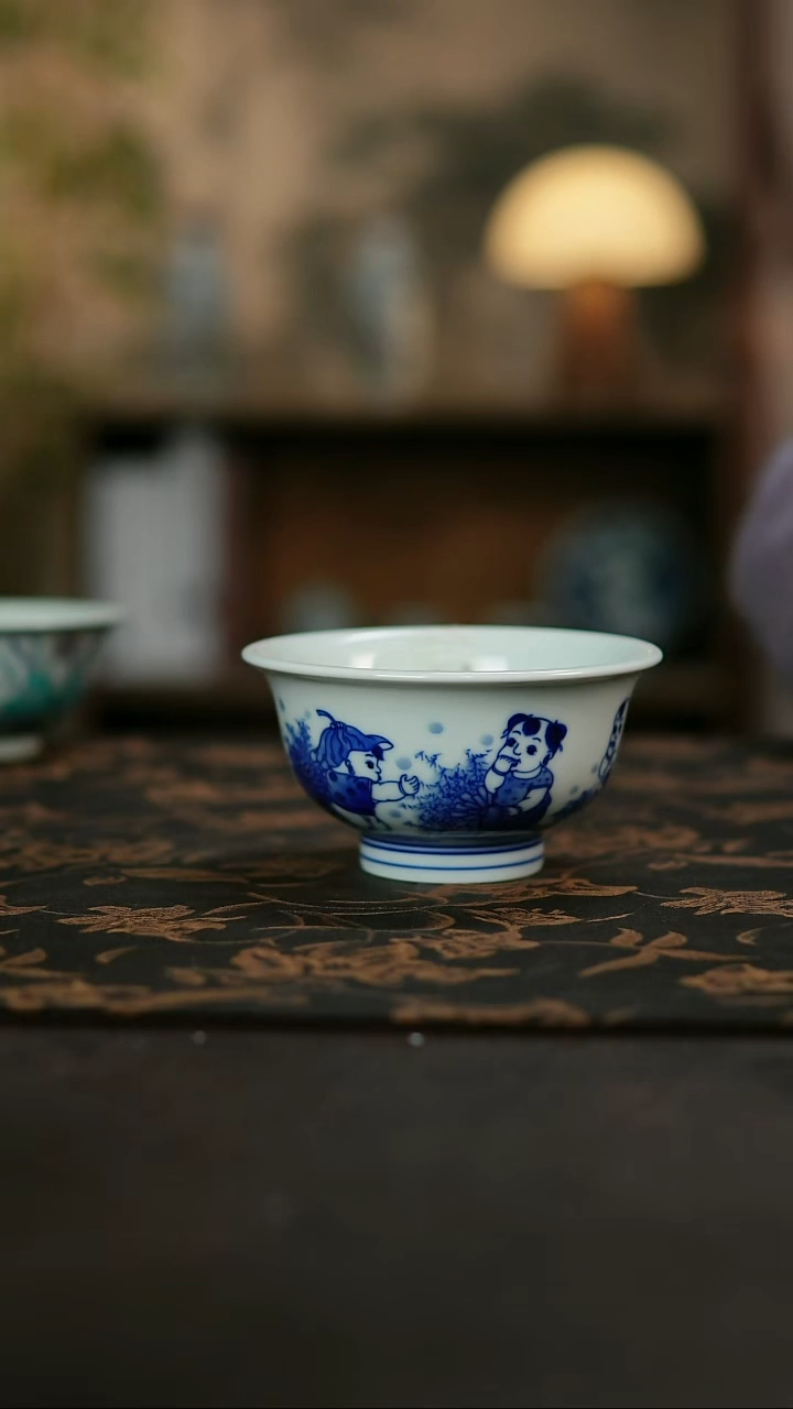 景德镇陶瓷杯碗柴烧多人