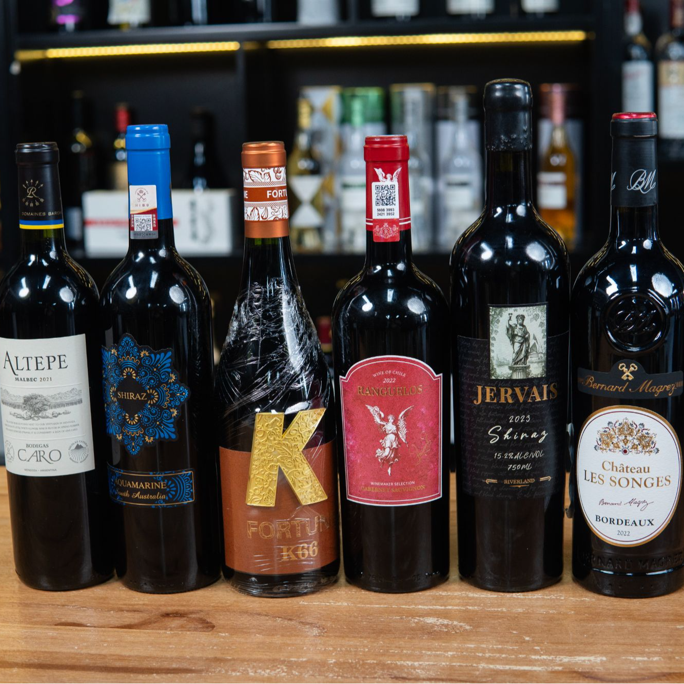 【名庄组合】乐松石 泽维斯河地西拉 天使赤霞珠 皑特等6支干红组合