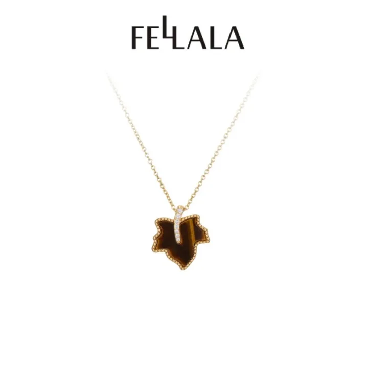  Fellala/翡拉拉「秋叶」枫叶项链高级感轻奢时尚感时髦锁骨链