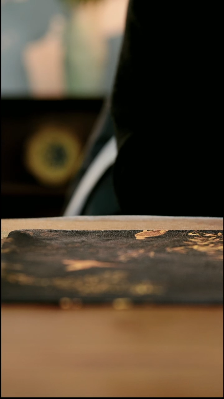 9-12手工手绘竹报平安盖碗