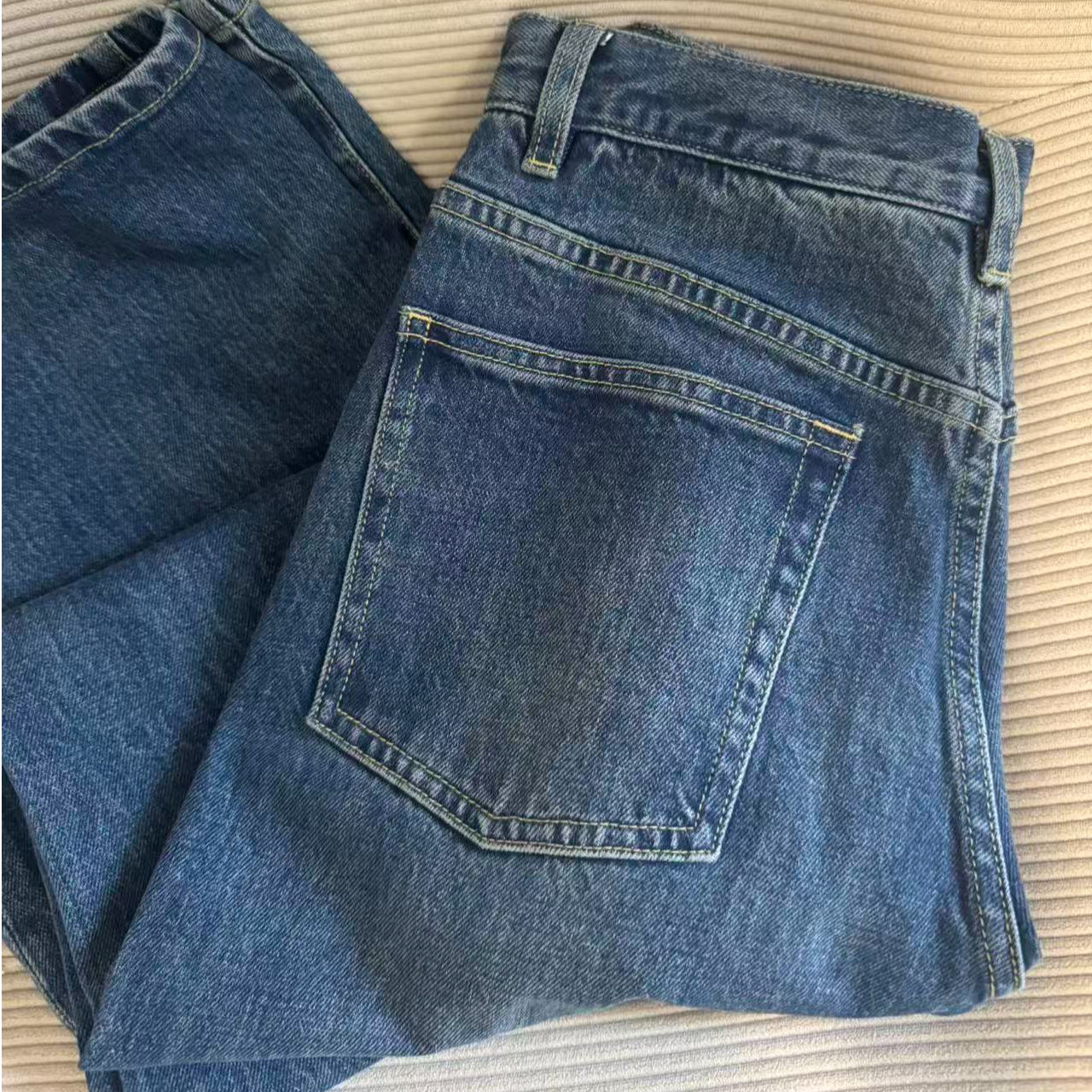 土耳其进口高奢牛仔面料直筒裤休闲时尚C60