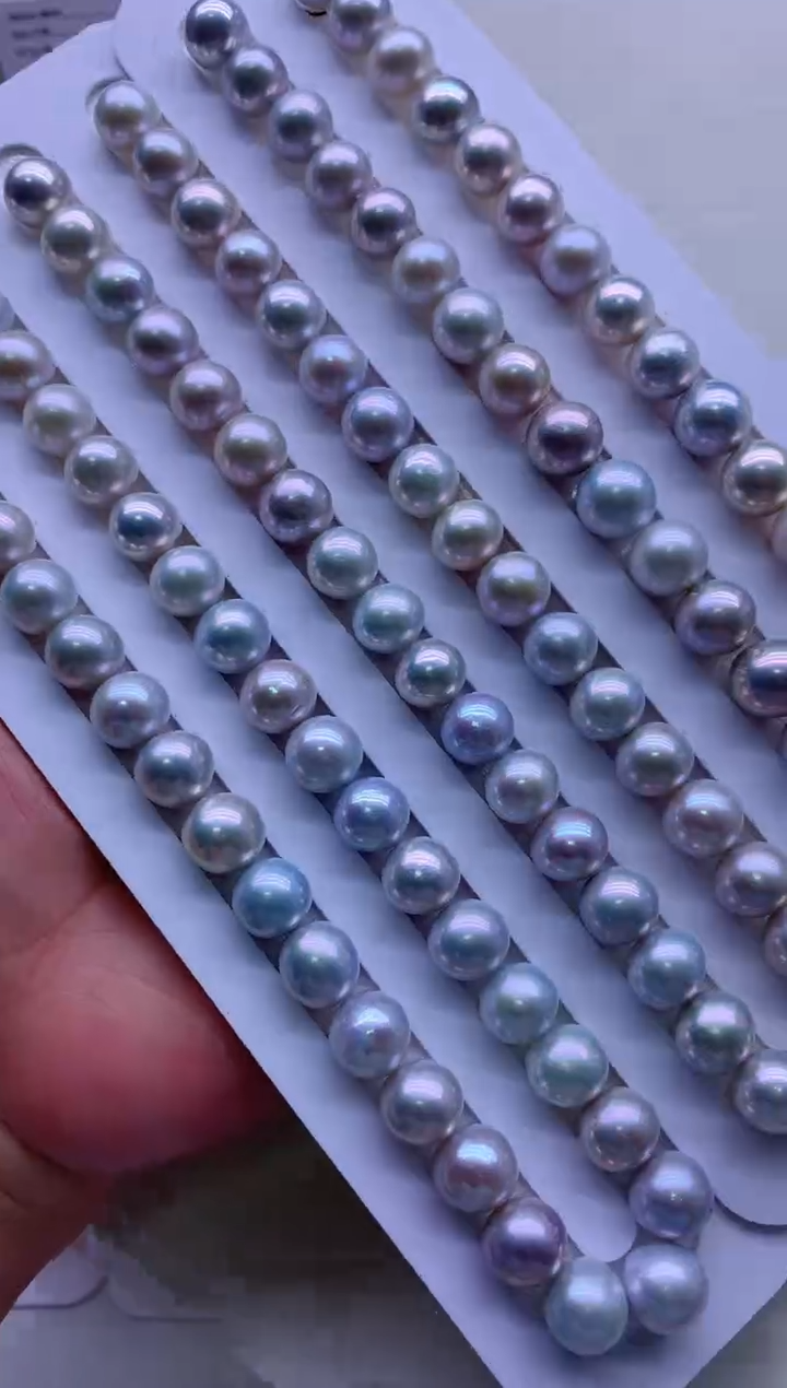 【闪购商品】淡水珍珠项链银S925镶嵌多发其一