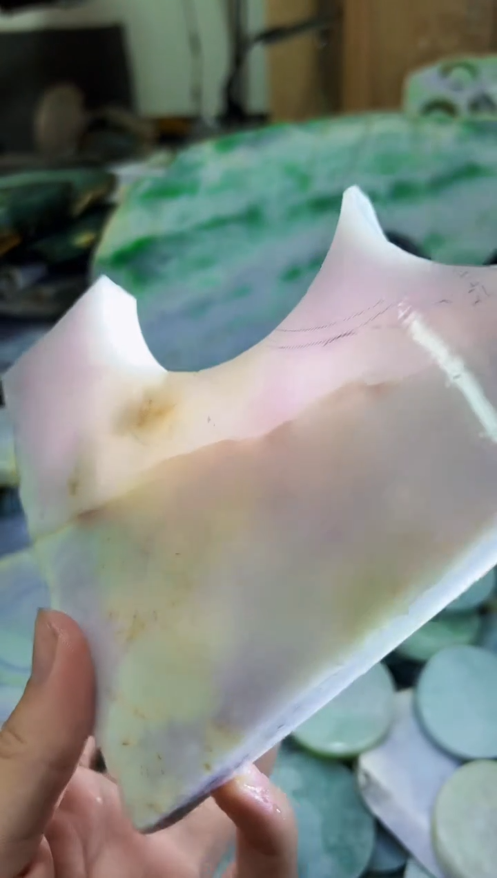 【闪购商品】翡翠颈饰未镶嵌A货白谭1464