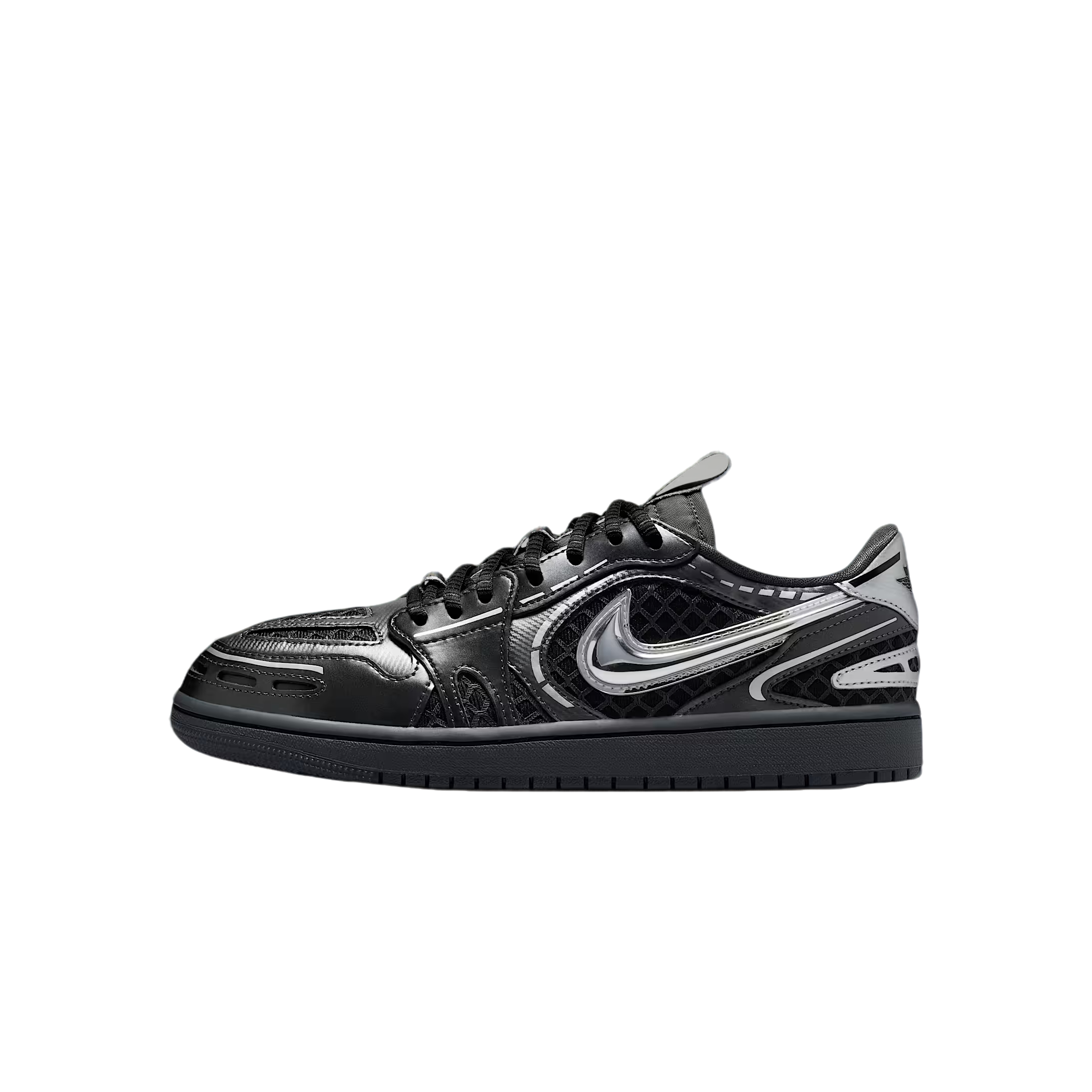 NIKE/耐克AJ 1 MM V3低帮黑银色运动休闲板鞋女流光风HQ2186-001