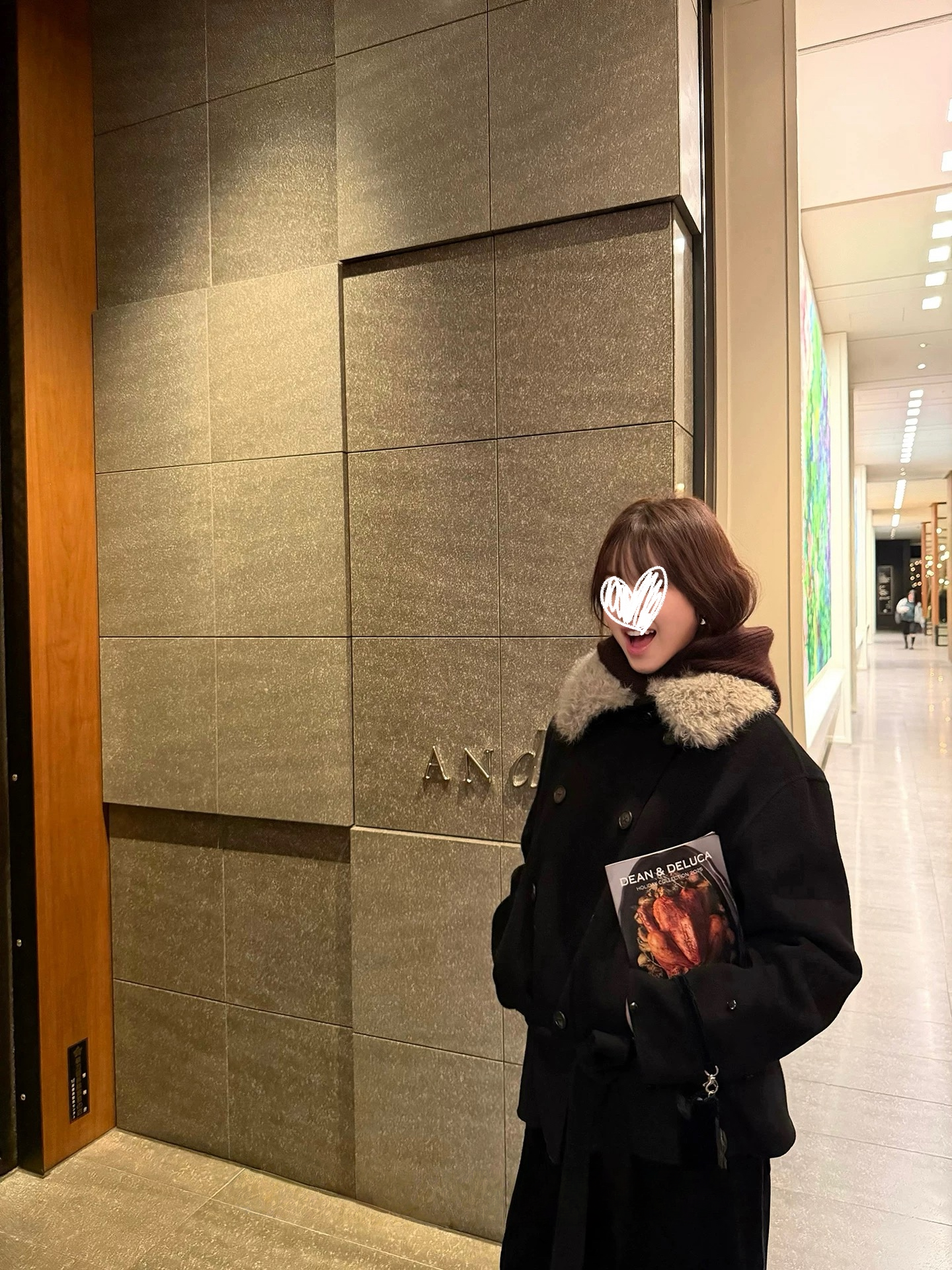黑色毛毛领毛呢外套女冬新款