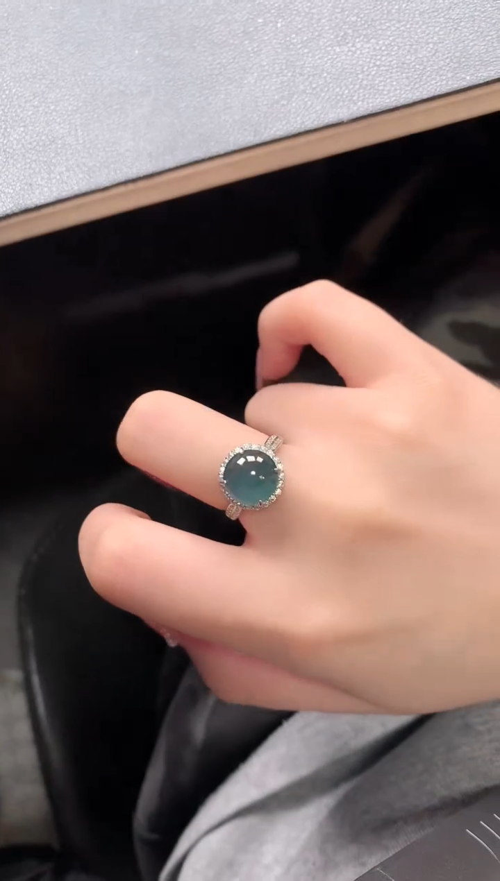 【闪购商品】翡翠戒指银S925镶嵌452141