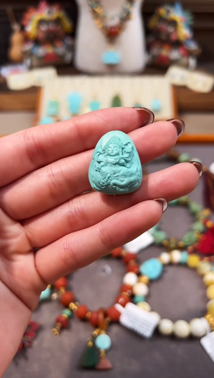 未镶嵌绿松石配饰普贤