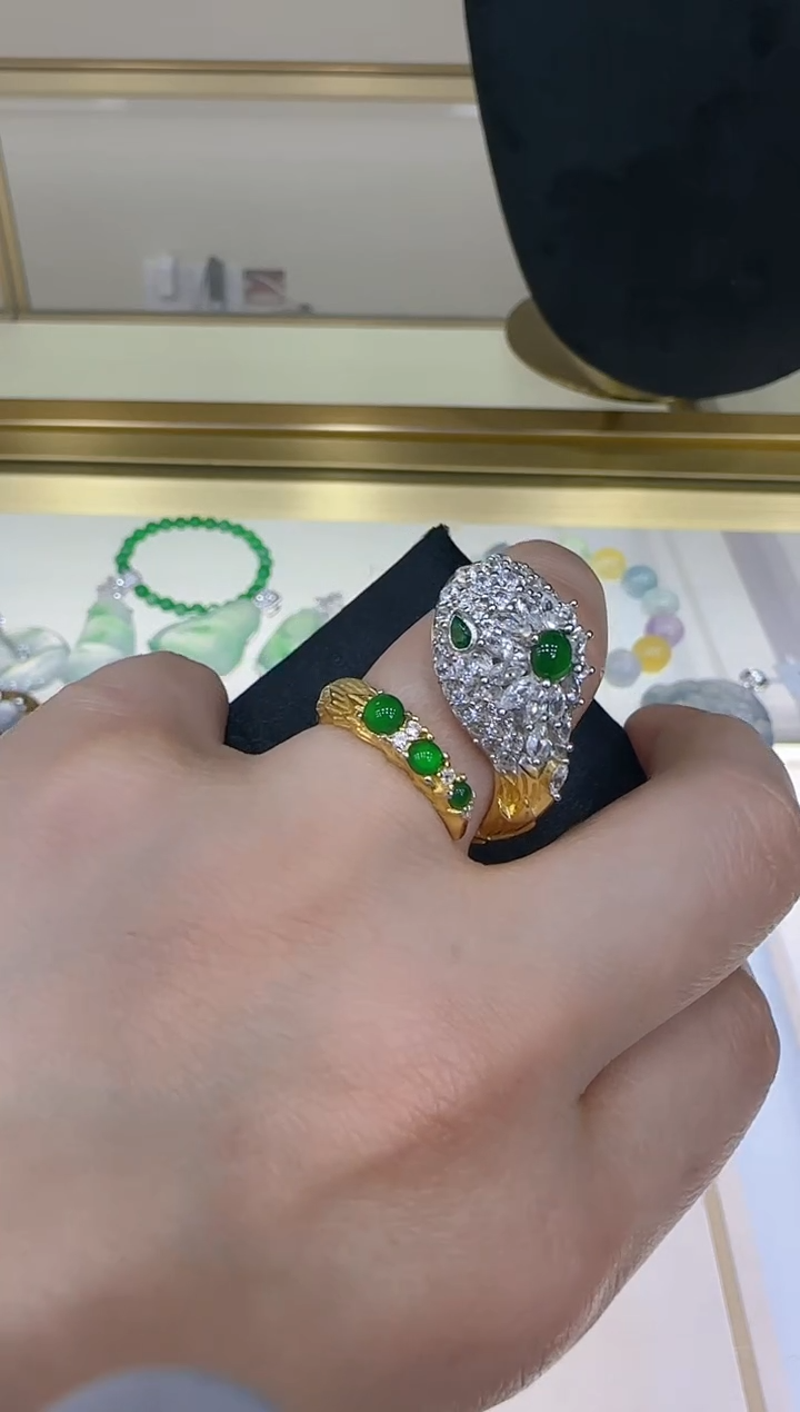 【闪购商品】翡翠戒指银S925镶嵌多样性团购发一件