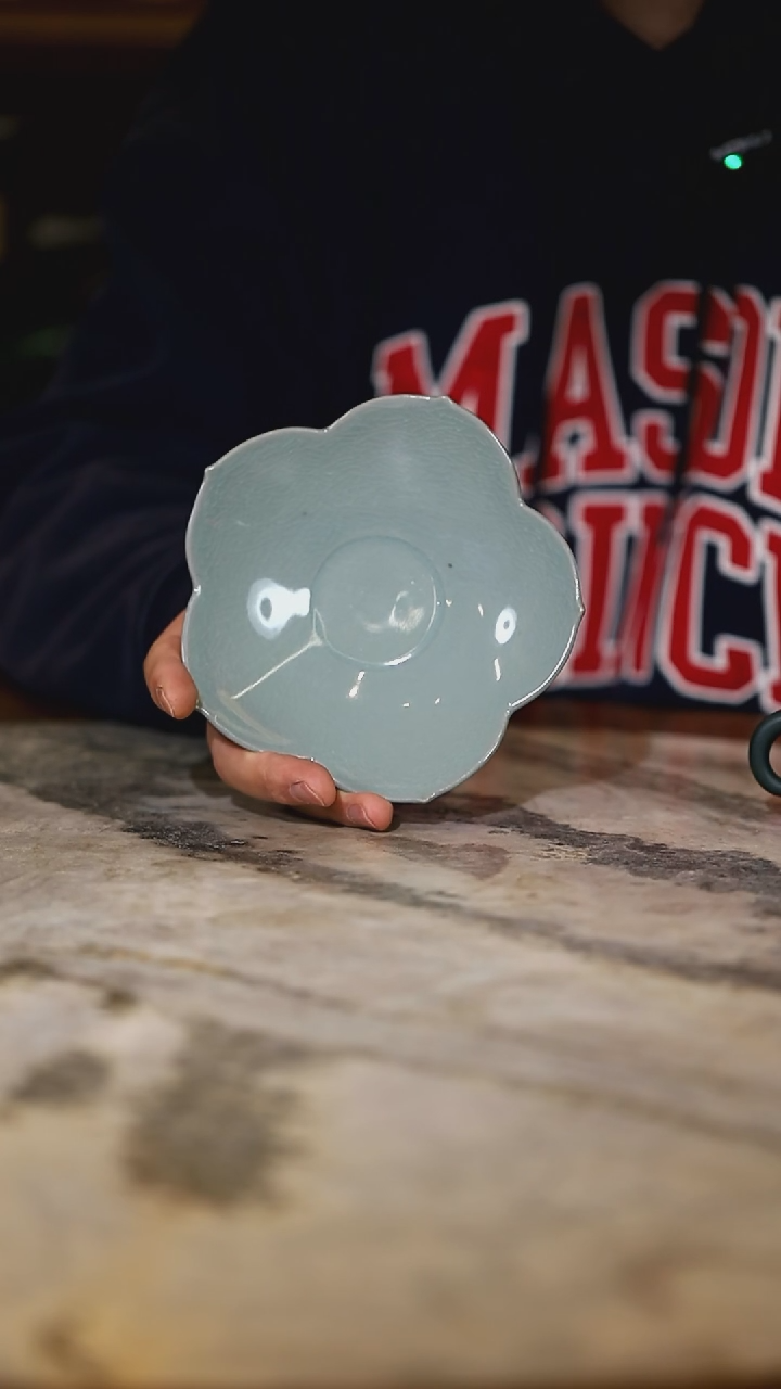 【闪购商品】紫砂壶承汝窑 柴烧壶承 全手工制作 14cm