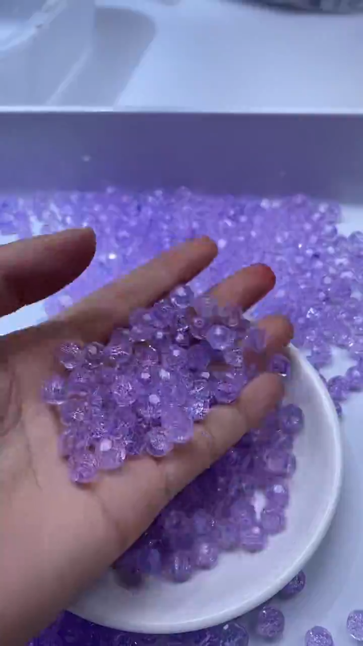 颈饰未镶嵌水晶W1807-紫色啊赛切面8mm*15颗