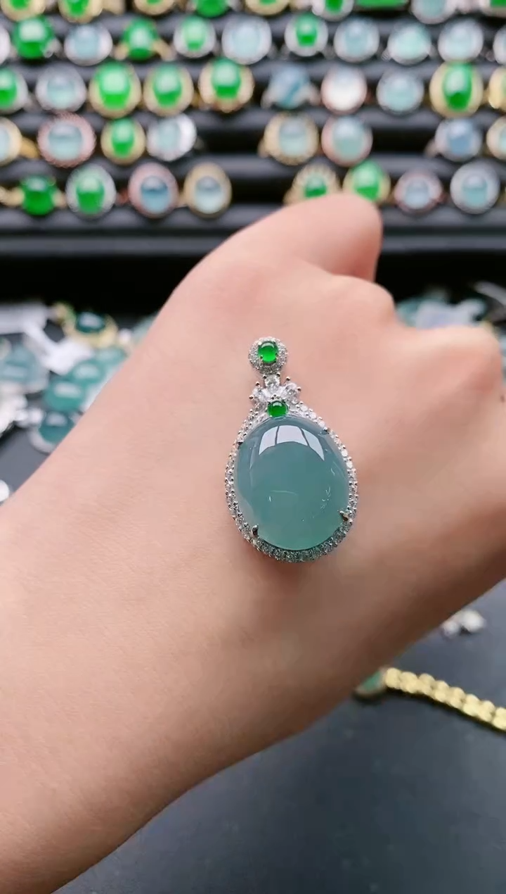 【闪购商品】翡翠戒指银S925镶嵌111111