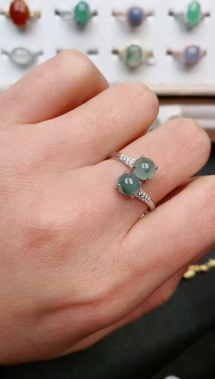 【闪购商品】翡翠戒指银S925镶嵌....