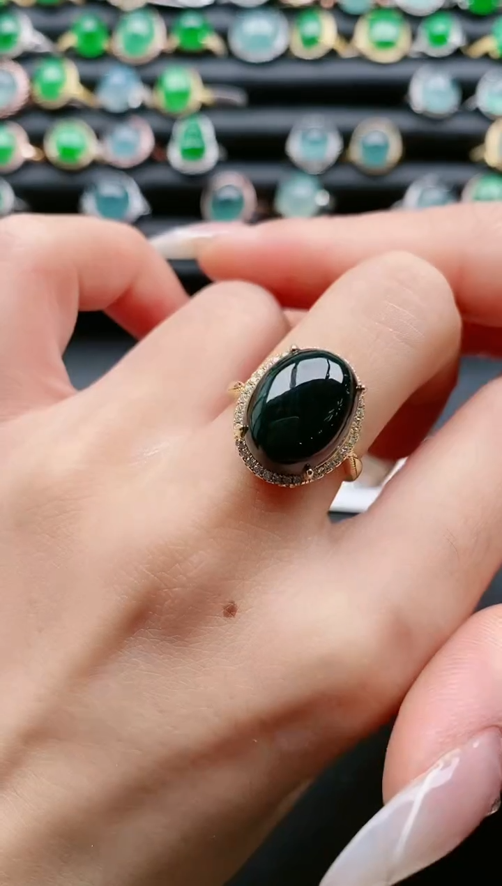 【闪购商品】翡翠戒指银S925镶嵌1111111