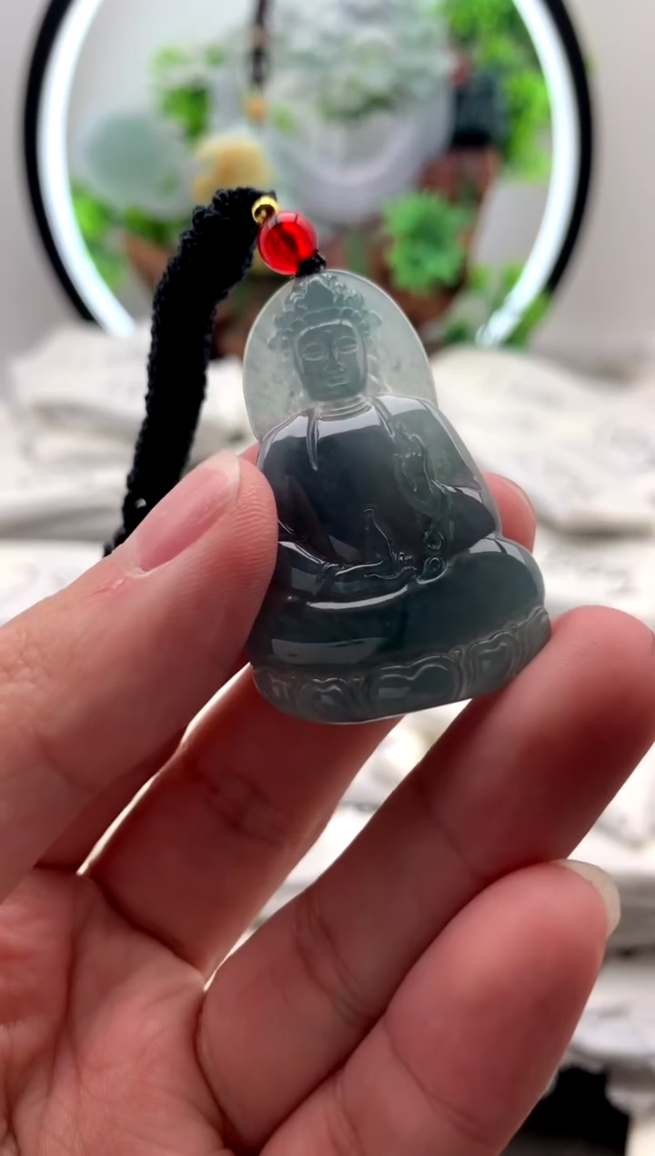 【闪购商品】翡翠颈饰未镶嵌小观音【品质一般能接受再拍】