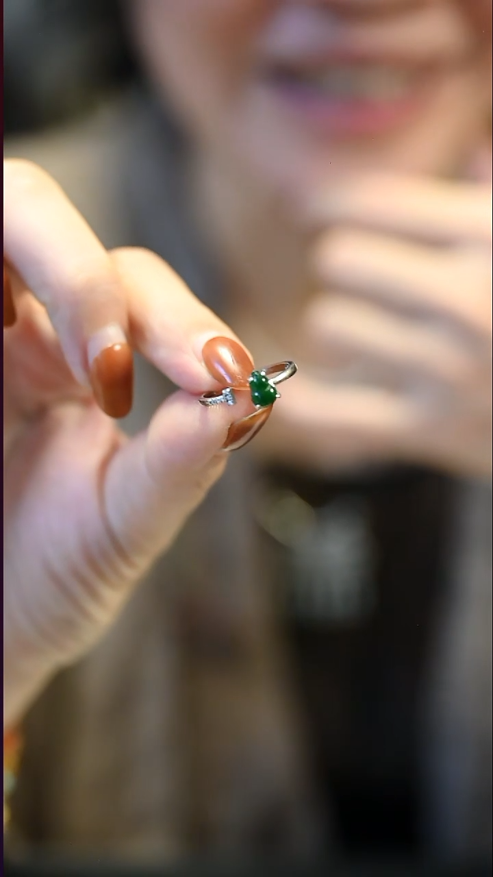 珐琅925银小葫芦戒指